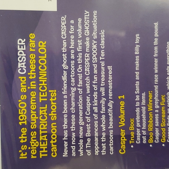 Casper the Friendly Ghost Wendy the Witch Vols. 1 & 2...& 2003 'Casper' 3 DVDs - Picture 4 of 12